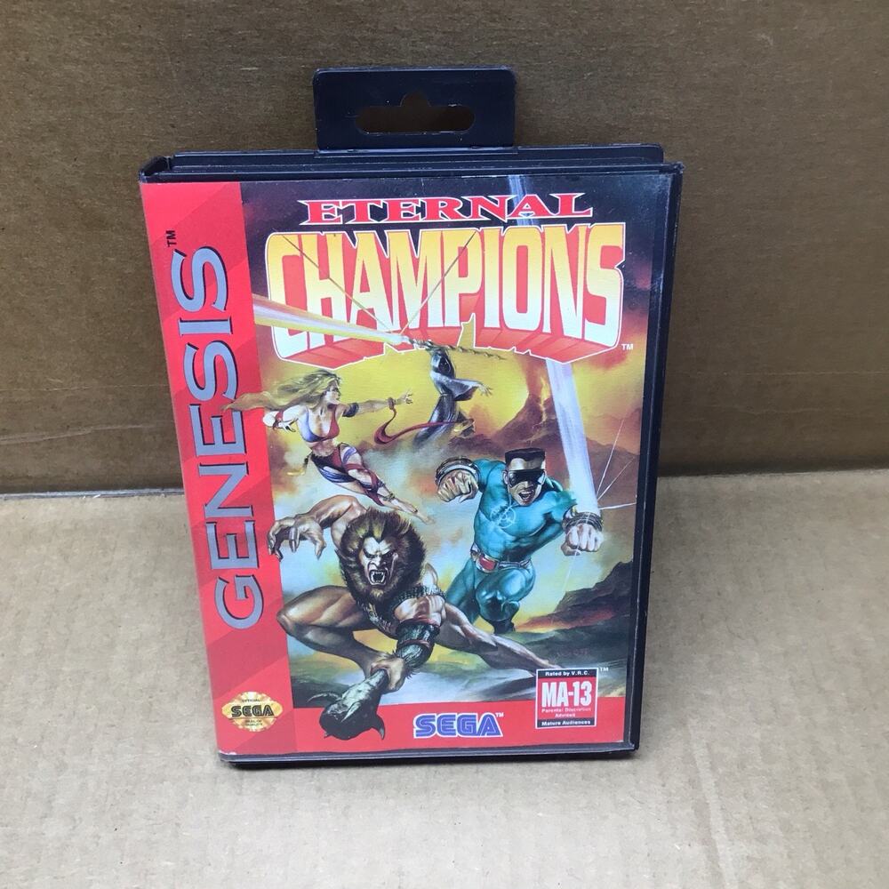 Eternal Champions Sega Genesis 1993 Game Cartridge with Original Case